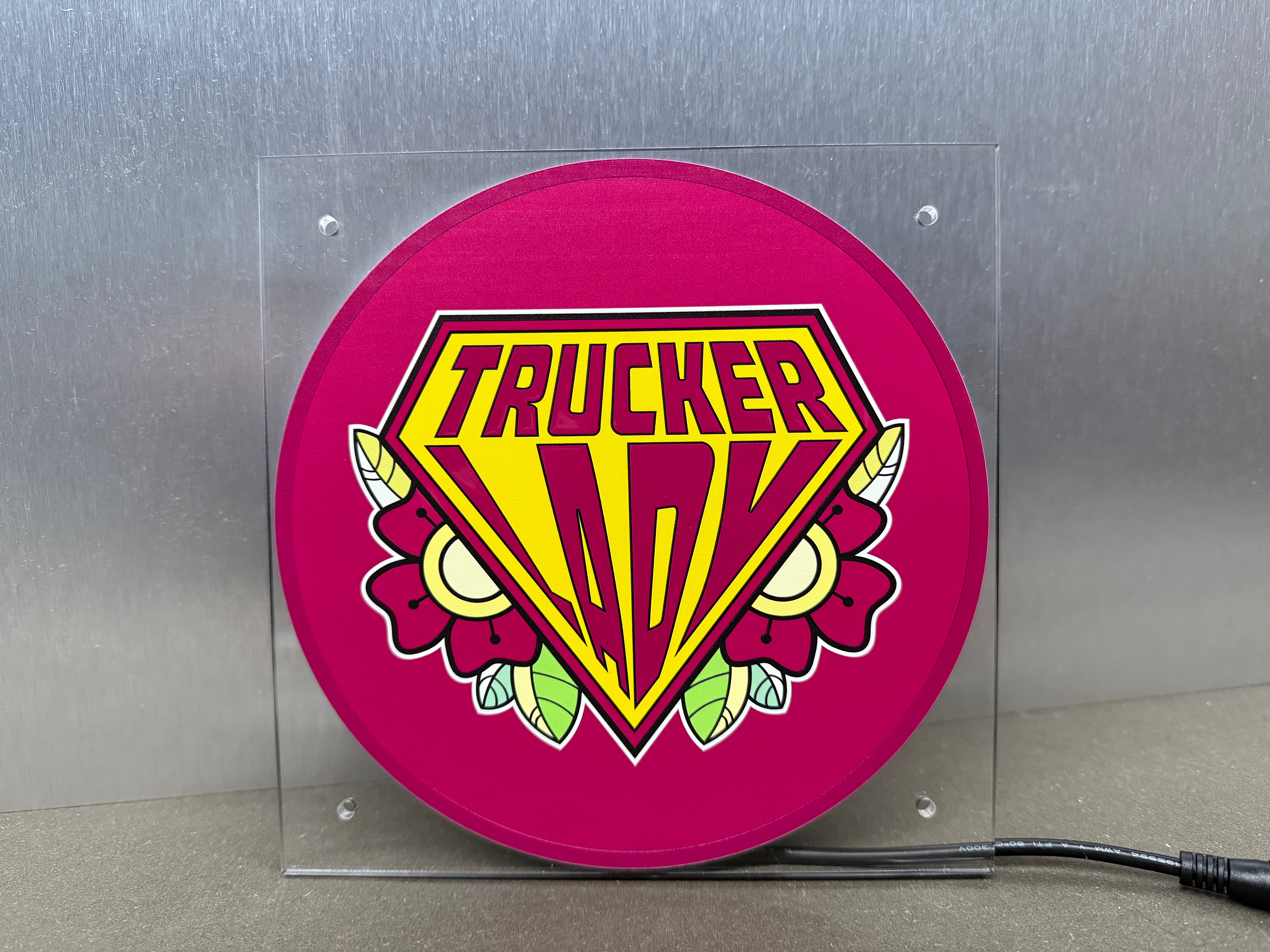 Trucker Lady Lichtbak - 17x17cm