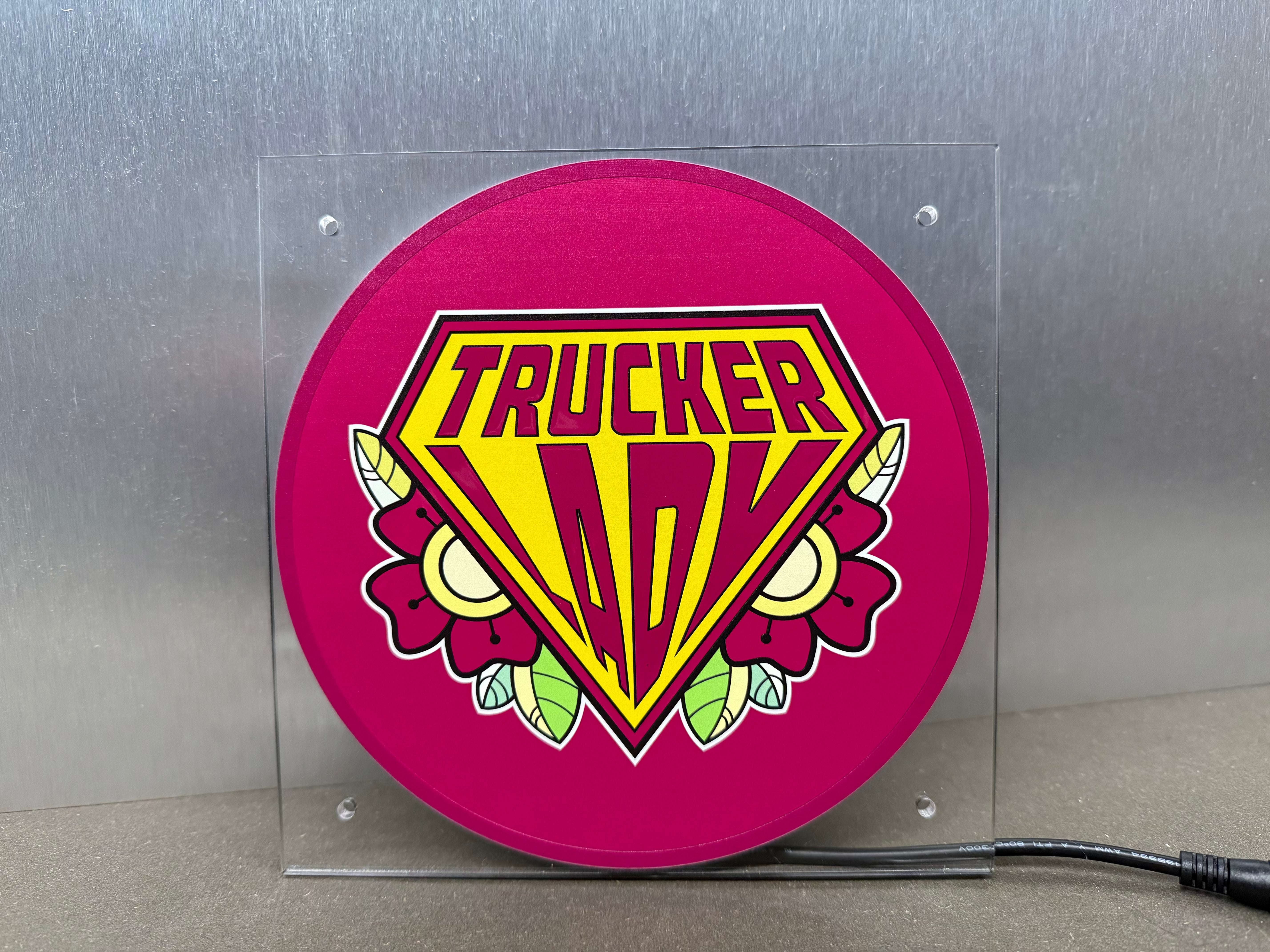 Trucker Lady Lichtbak - 17x17cm