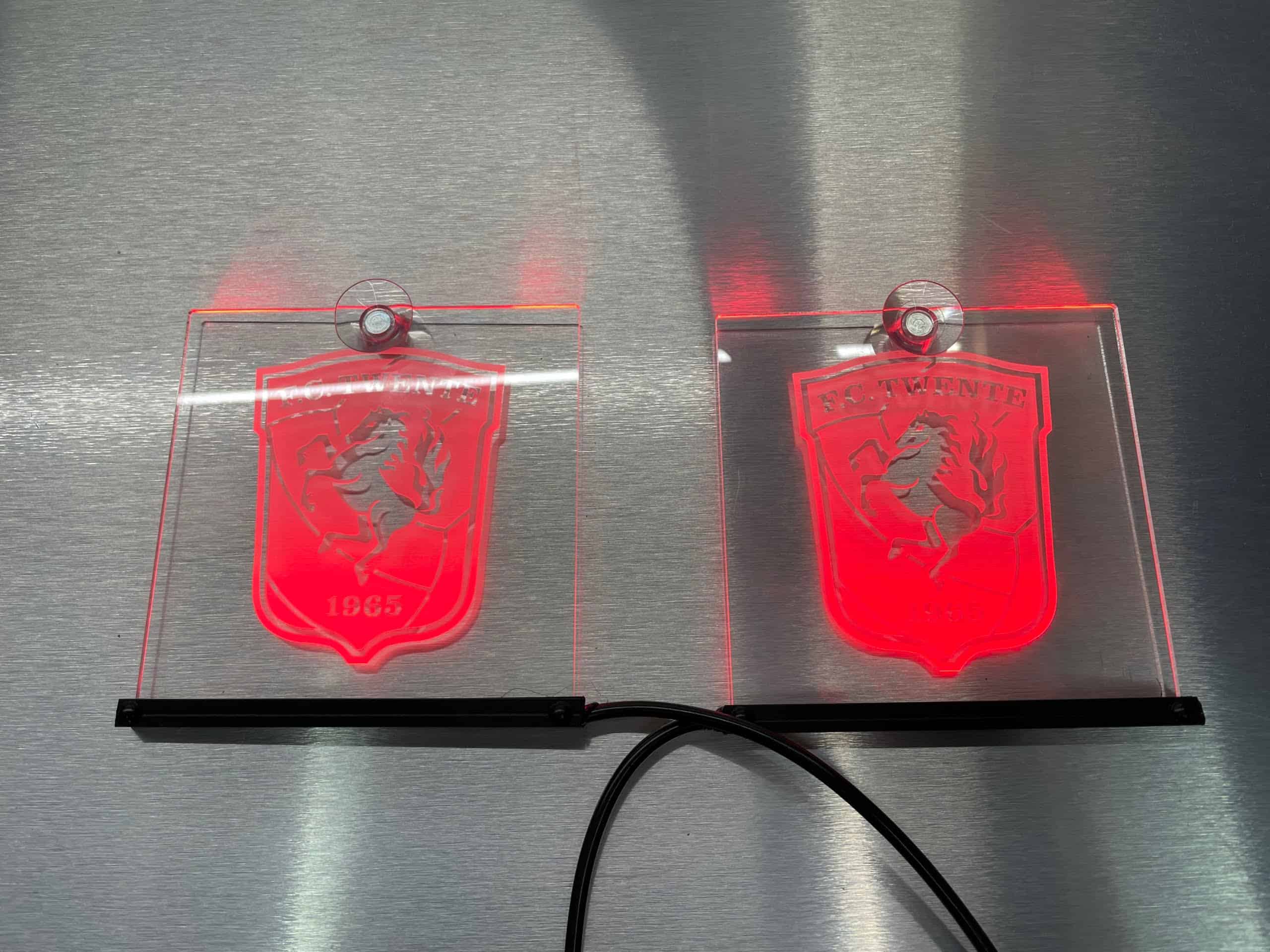 FC Twente LED-Tablett-Set - 15x15cm