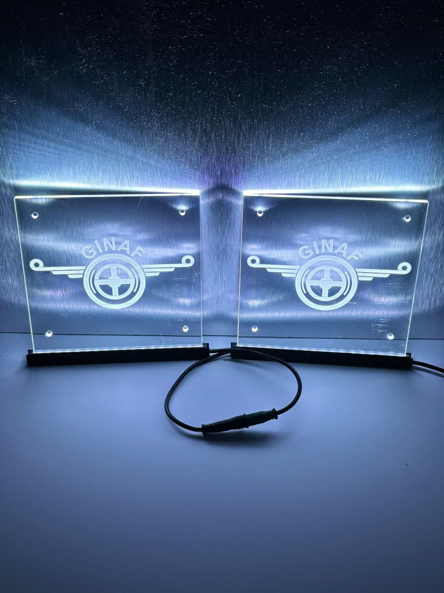 GINAF Veerblad LED-Tablett-Set – 15 x 15 cm