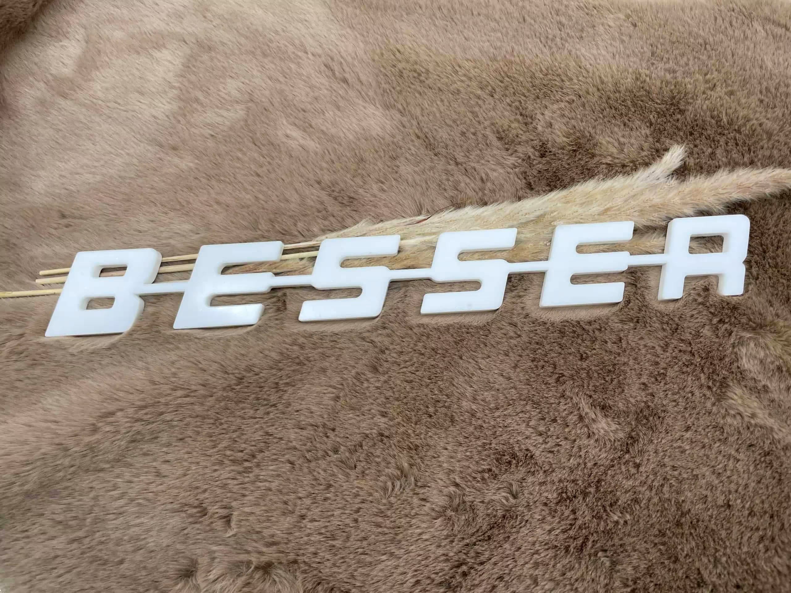 Besser-Logo – Plexiglas weiß – 8 mm