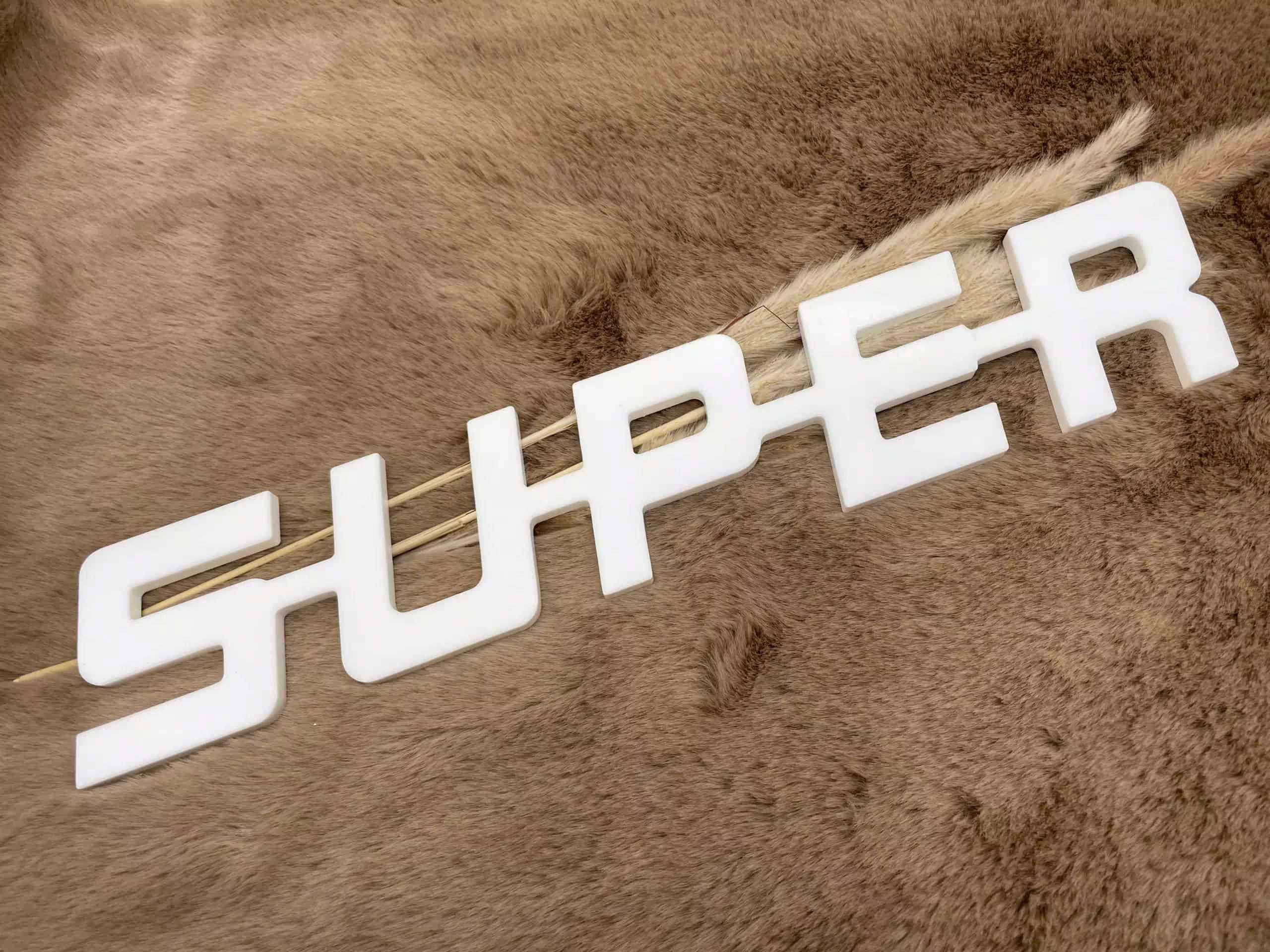 Scania Super Logo - Plexiglass White - 8mm