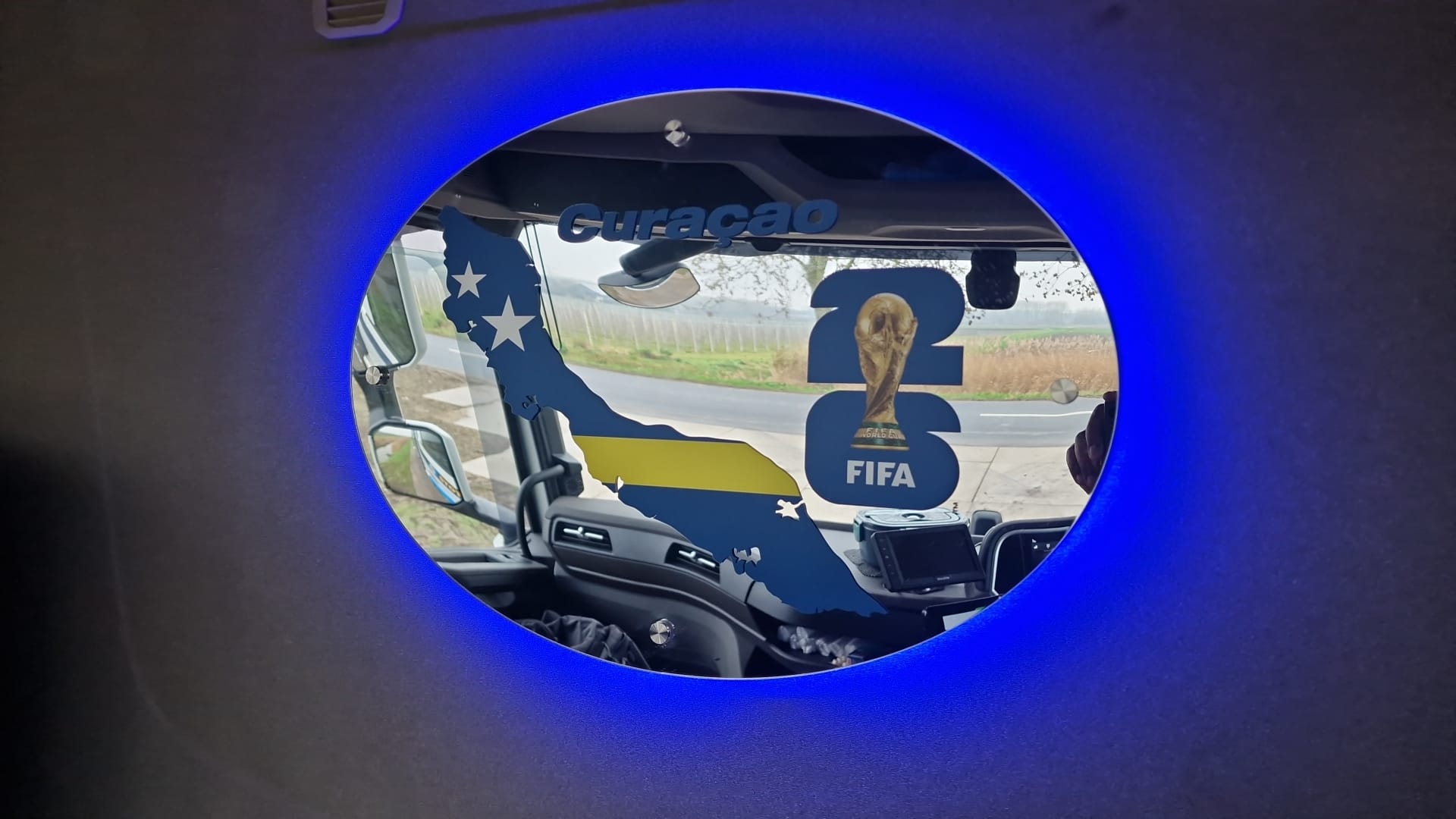 WK Curacao 26 Led Spiegel Achterwand - 50x30cm