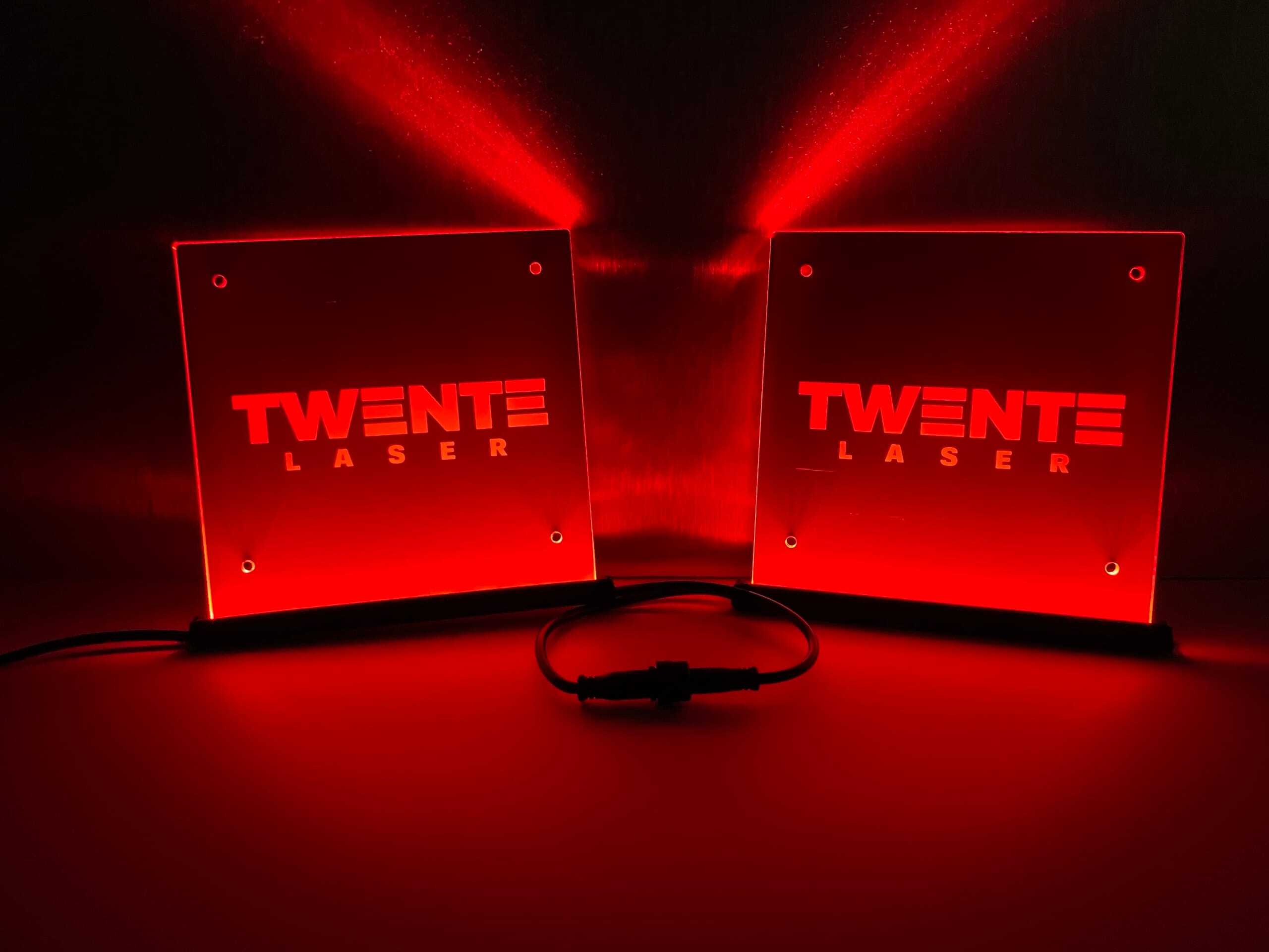 LED tray set with custom design - 15x15cm
