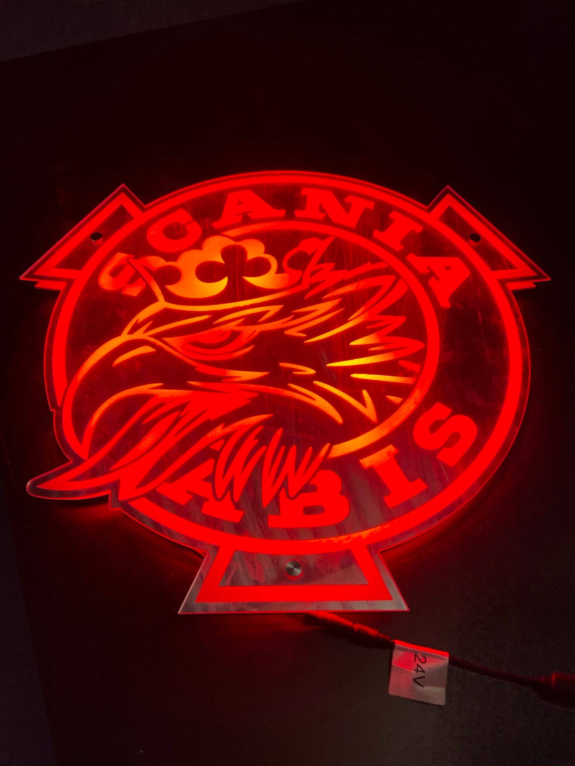 Scania Vabis Round LED Mirror Back Panel - Twente Laser, image size:1920x2560