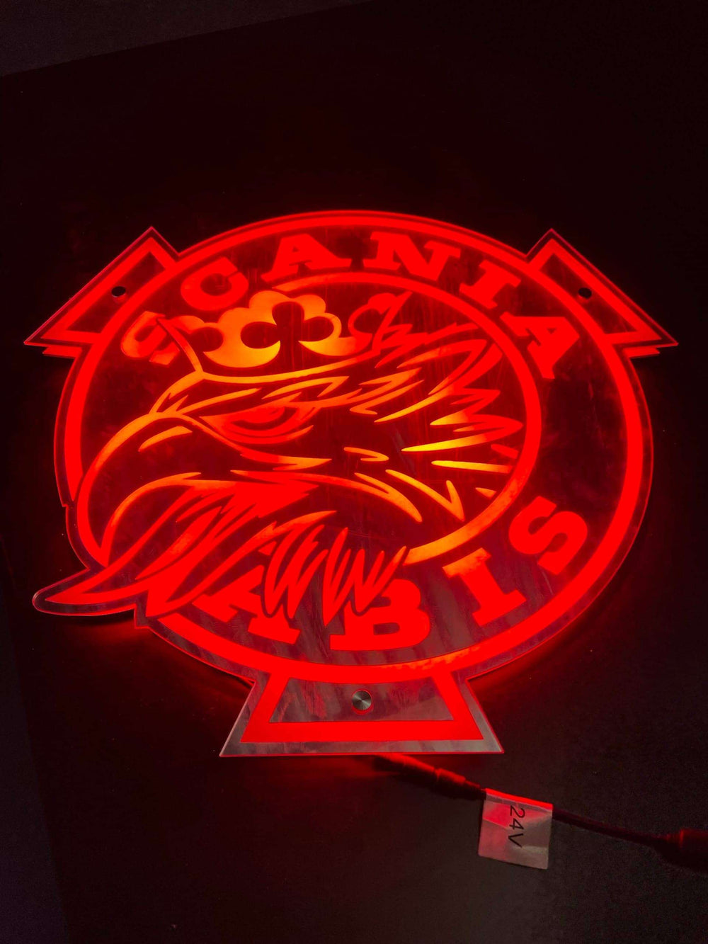 Scania Vabis Round LED Mirror Back Panel - Twente Laser