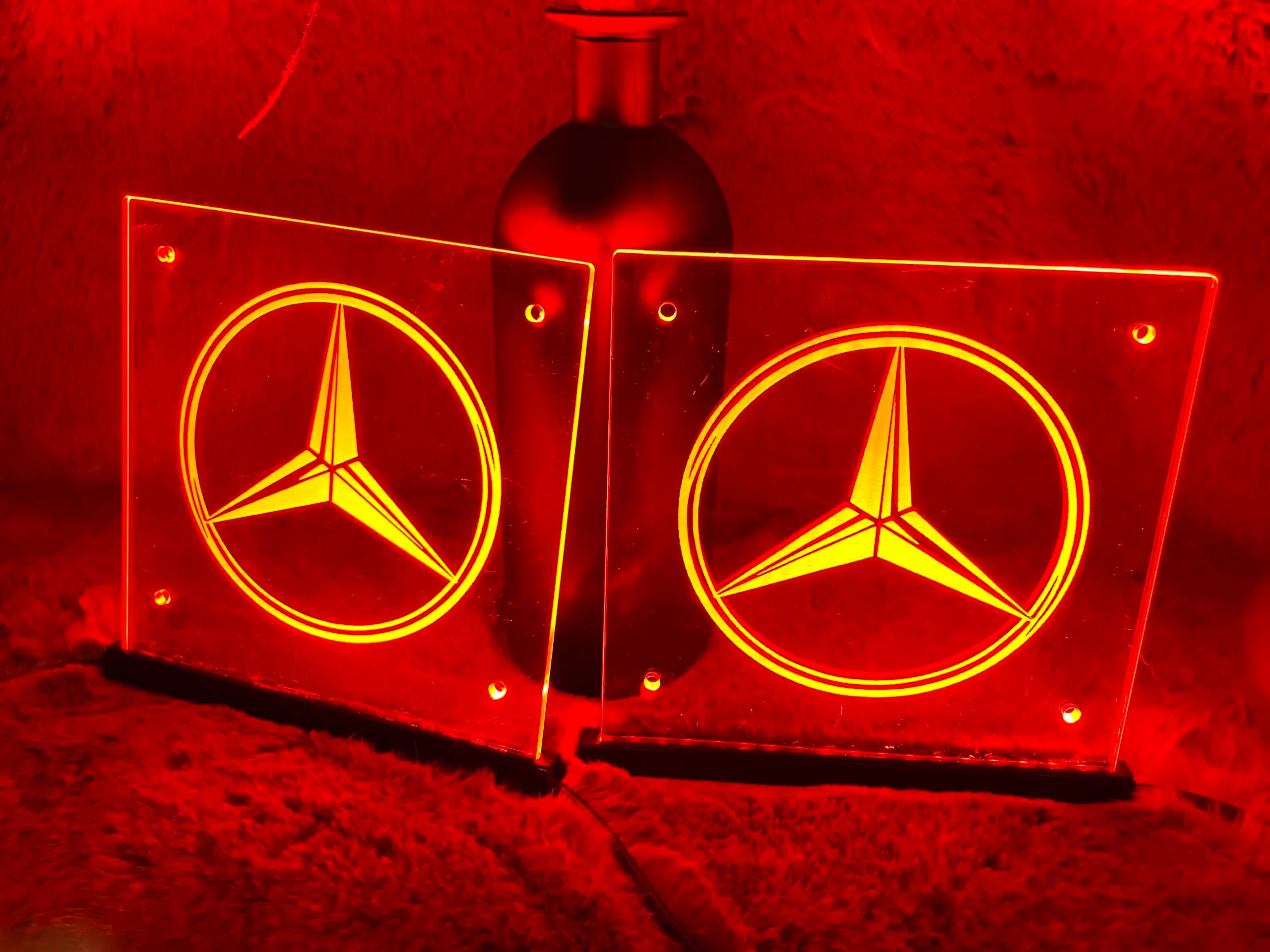 Mercedes LED Tablettset - 15x15cm